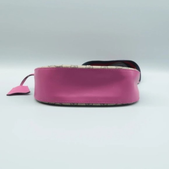 100% Authentic GUCCI Padlock Brown & Red Canvas Shoulder Bag - Picture 4 of 12